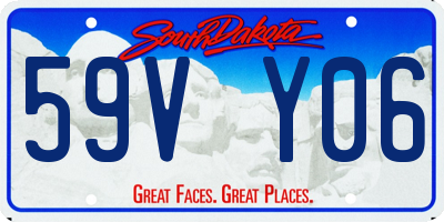 SD license plate 59VY06