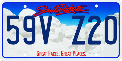 SD license plate 59VZ20