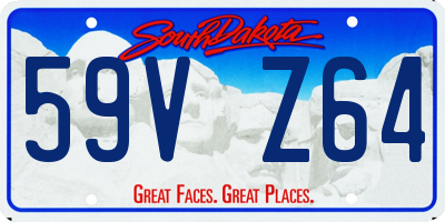 SD license plate 59VZ64