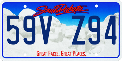 SD license plate 59VZ94
