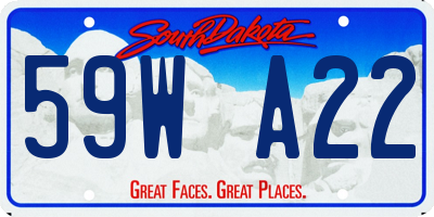 SD license plate 59WA22