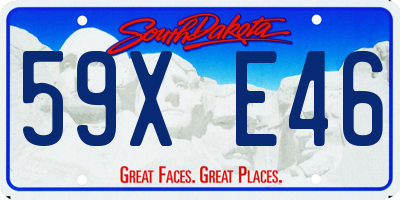 SD license plate 59XE46