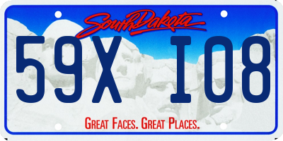 SD license plate 59XI08
