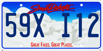 SD license plate 59XI12