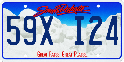 SD license plate 59XI24