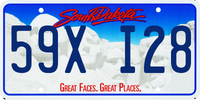 SD license plate 59XI28