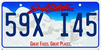SD license plate 59XI45