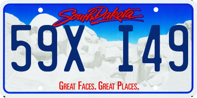 SD license plate 59XI49
