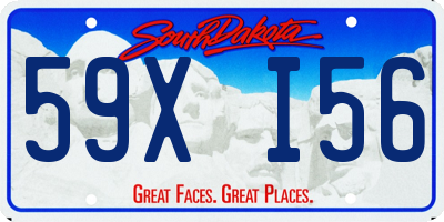 SD license plate 59XI56