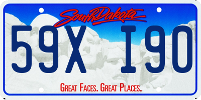 SD license plate 59XI90