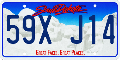 SD license plate 59XJ14
