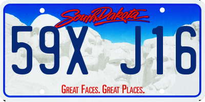 SD license plate 59XJ16