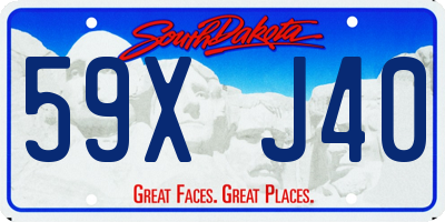 SD license plate 59XJ40