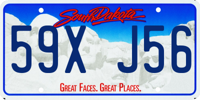 SD license plate 59XJ56