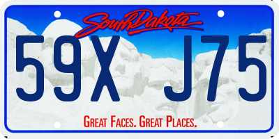 SD license plate 59XJ75