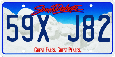 SD license plate 59XJ82