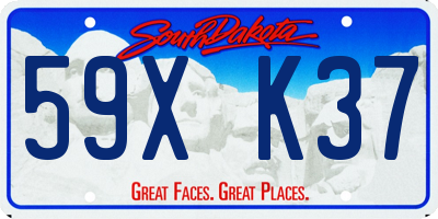 SD license plate 59XK37