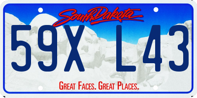 SD license plate 59XL43