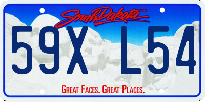 SD license plate 59XL54