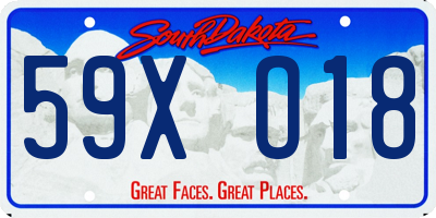 SD license plate 59XO18