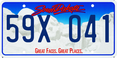 SD license plate 59XO41