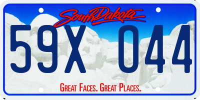 SD license plate 59XO44