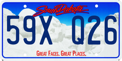 SD license plate 59XQ26