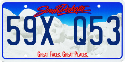 SD license plate 59XQ53