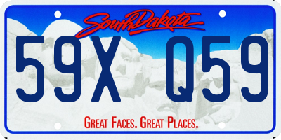 SD license plate 59XQ59