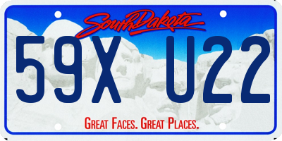 SD license plate 59XU22