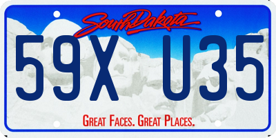 SD license plate 59XU35
