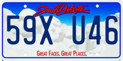 SD license plate 59XU46