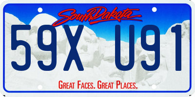 SD license plate 59XU91