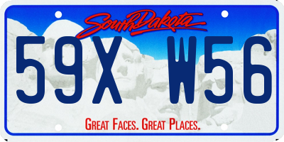 SD license plate 59XW56