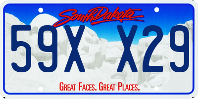 SD license plate 59XX29