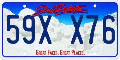 SD license plate 59XX76