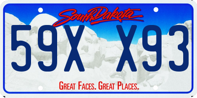 SD license plate 59XX93