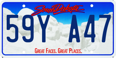 SD license plate 59YA47