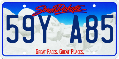 SD license plate 59YA85