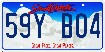 SD license plate 59YB04