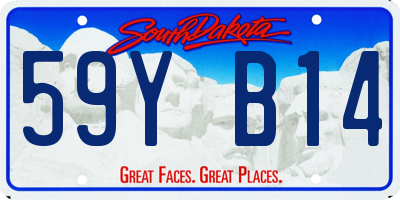 SD license plate 59YB14