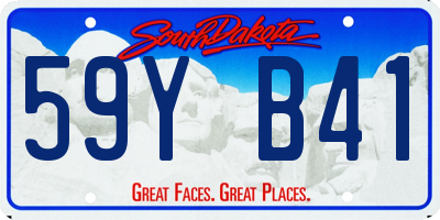 SD license plate 59YB41