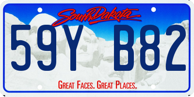 SD license plate 59YB82