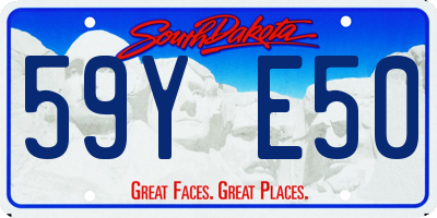 SD license plate 59YE50