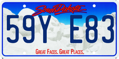 SD license plate 59YE83