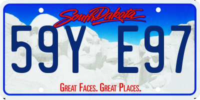 SD license plate 59YE97