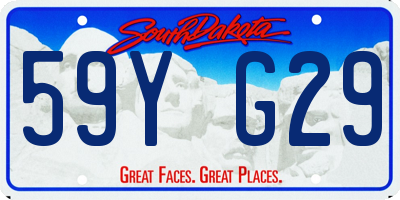 SD license plate 59YG29