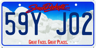SD license plate 59YJ02
