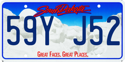 SD license plate 59YJ52