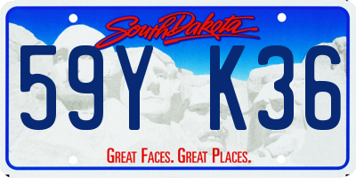 SD license plate 59YK36